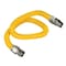 Flextron Gas Line Hose 5/8'' O.D.x36'' Len 3/4" FIPxMIP Fittings Yellow Coated Stainless Steel Flexible FTGC-YC12-36P - alternate 1
